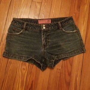 blue jean shorts